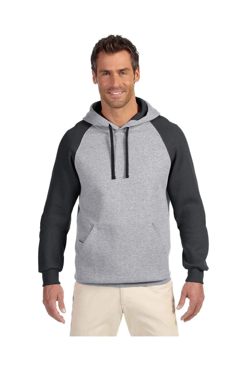 Jerzees Sweatshirts/Fleece Jerzees 96CR: Adult 8 oz. NuBlend(r) Colorblock Raglan Pullover Hood