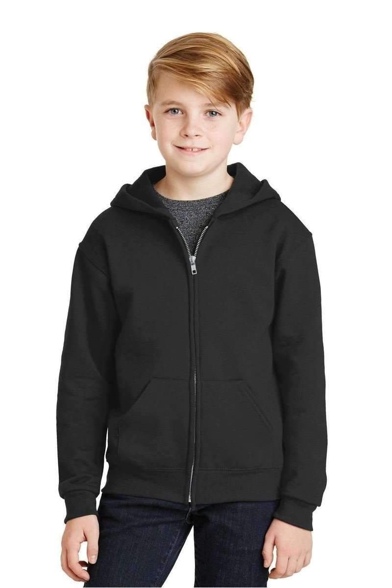 Jerzees Sweatshirts/Fleece JERZEES 993B: Youth Wholesale Full-Zip Hooded Sweatshirt