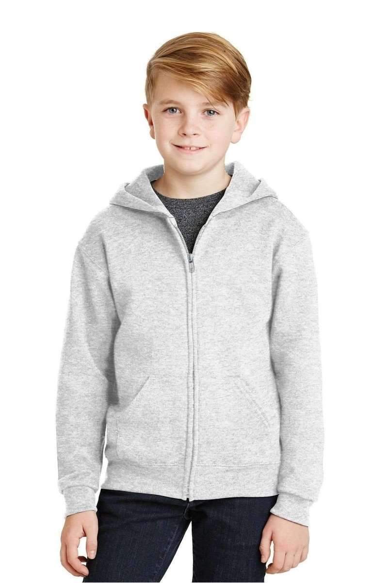 Jerzees Sweatshirts/Fleece JERZEES 993B: Youth Wholesale Full-Zip Hooded Sweatshirt