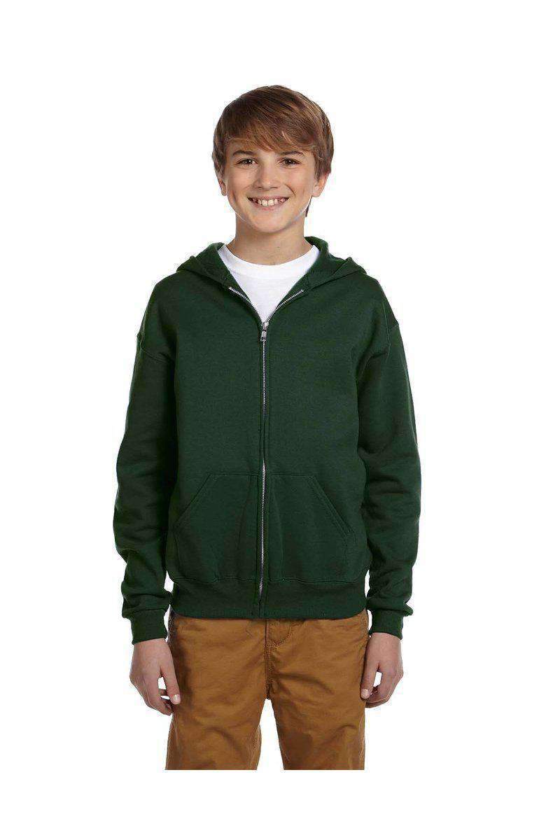 Jerzees Sweatshirts/Fleece JERZEES 993B: Youth Wholesale Full-Zip Hooded Sweatshirt