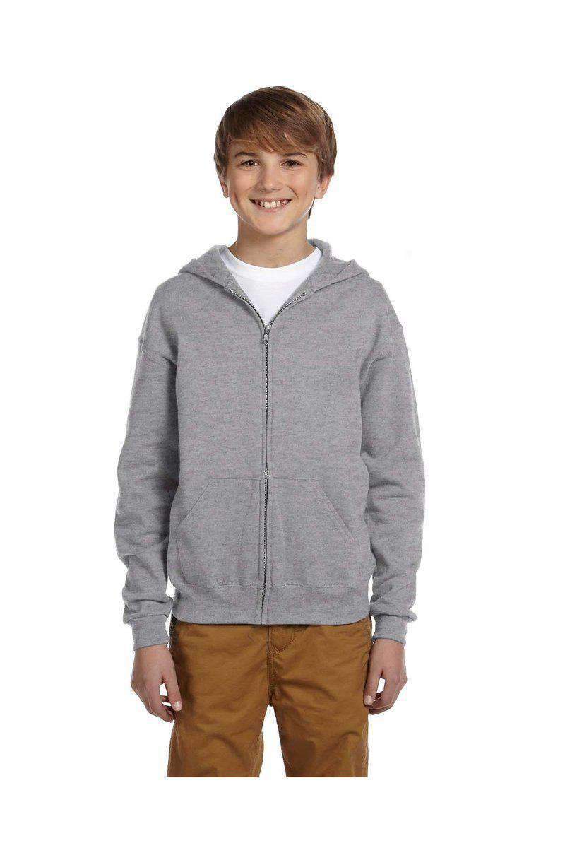 Jerzees Sweatshirts/Fleece JERZEES 993B: Youth Wholesale Full-Zip Hooded Sweatshirt