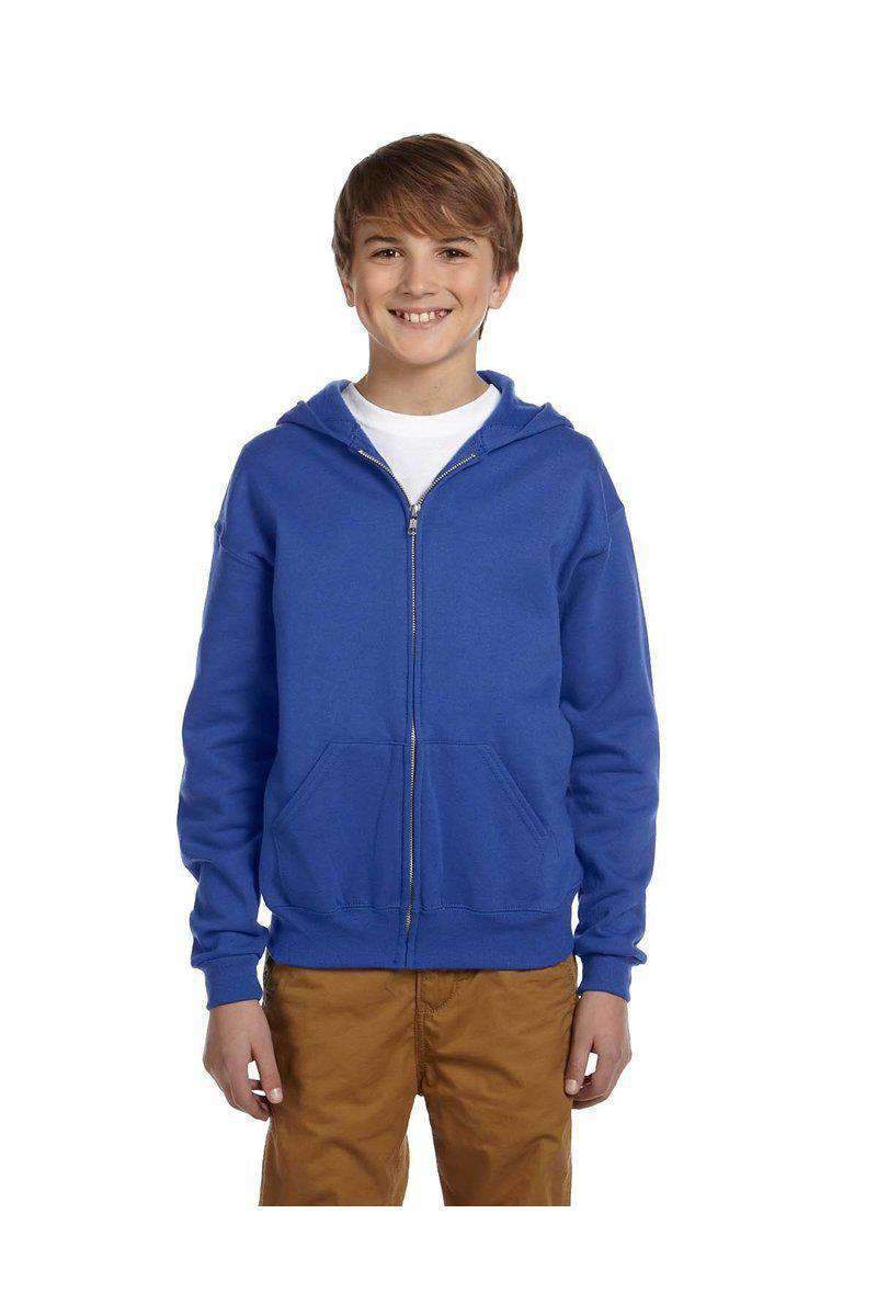 Jerzees Sweatshirts/Fleece JERZEES 993B: Youth Wholesale Full-Zip Hooded Sweatshirt