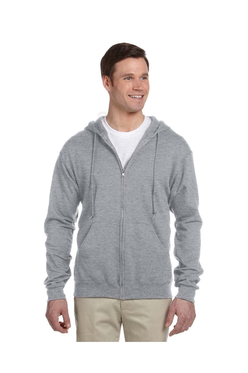 Jerzees Sweatshirts/Fleece S / Athletic Heather Jerzees 993: Adult 8 oz. NuBlend(r) Fleece Full-Zip Hood, Basic Colors