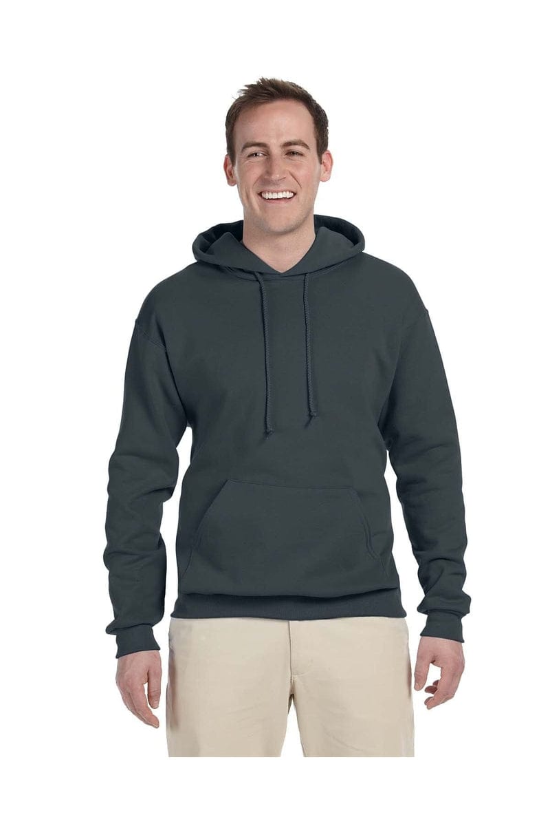 Jerzees Sweatshirts/Fleece S / Black Heather Jerzees 996: Adult 8 oz. NuBlend(r) Fleece Pullover Hood