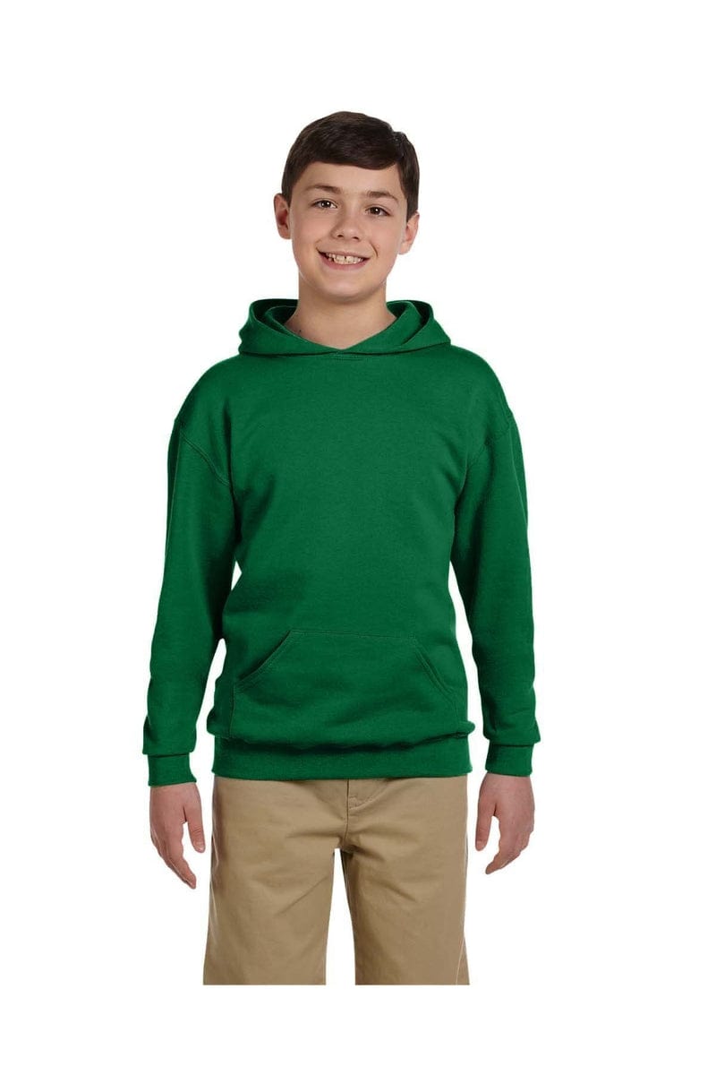 Jerzees Sweatshirts/Fleece S / Clover Jerzees 996Y: Youth 8 oz. NuBlend(r) Fleece Pullover Hood, Basic Colors