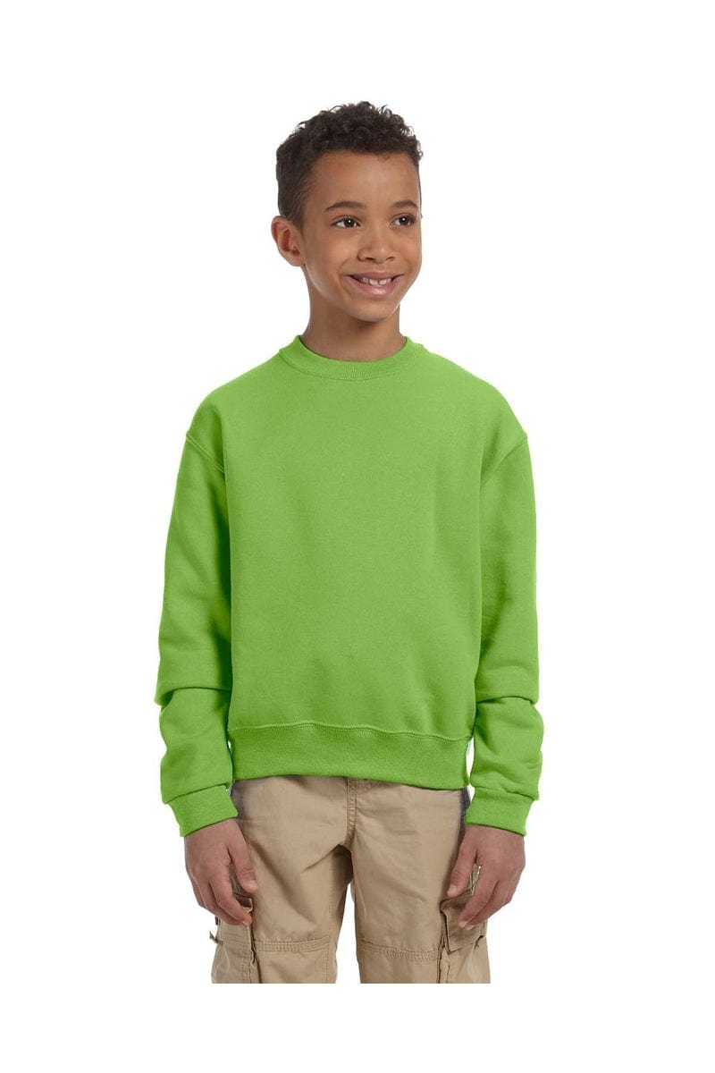 Jerzees Sweatshirts/Fleece S / Kiwi Jerzees 562B: Youth 8 oz. NuBlend(r) Fleece Crew