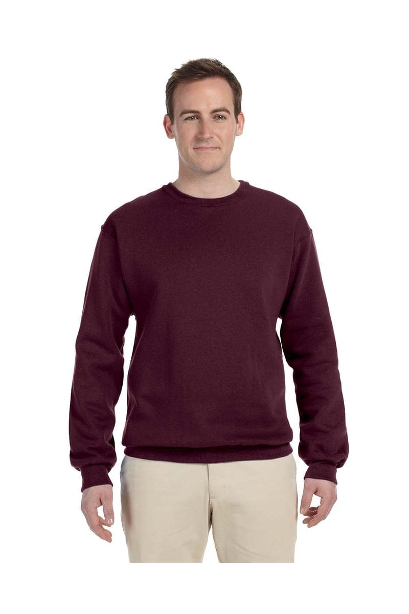 Jerzees Sweatshirts/Fleece S / Maroon Jerzees 562: Adult 8 oz. NuBlend® Fleece Crew