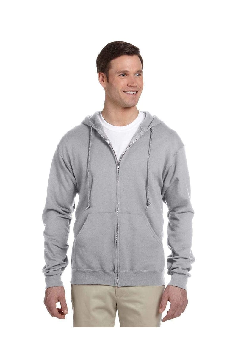 Jerzees Sweatshirts/Fleece S / Oxford JERZEES 993: NuBlend Full-Zip Hooded Sweatshirt
