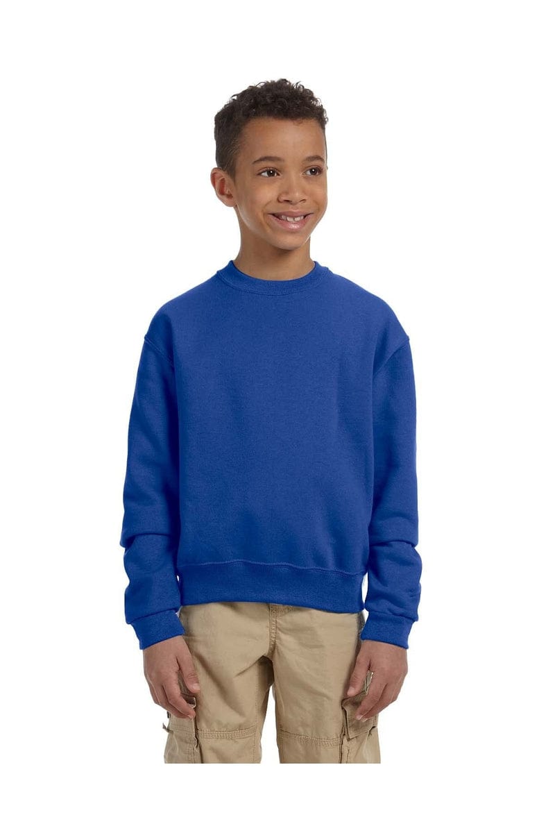 Jerzees Sweatshirts/Fleece S / Royal Jerzees 562B: Youth 8 oz. NuBlend(r) Fleece Crew