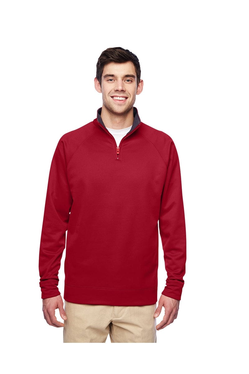 Jerzees Sweatshirts/Fleece S / True Red Jerzees PF95MR: Adult 6 oz. DRI-POWER(r) SPORT Quarter-Zip Cadet Collar Sweatshirt