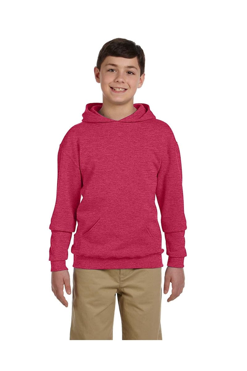 Jerzees Sweatshirts/Fleece S / Vint Htr Red Jerzees 996Y: Youth 8 oz. NuBlend(r) Fleece Pullover Hood, Basic Colors