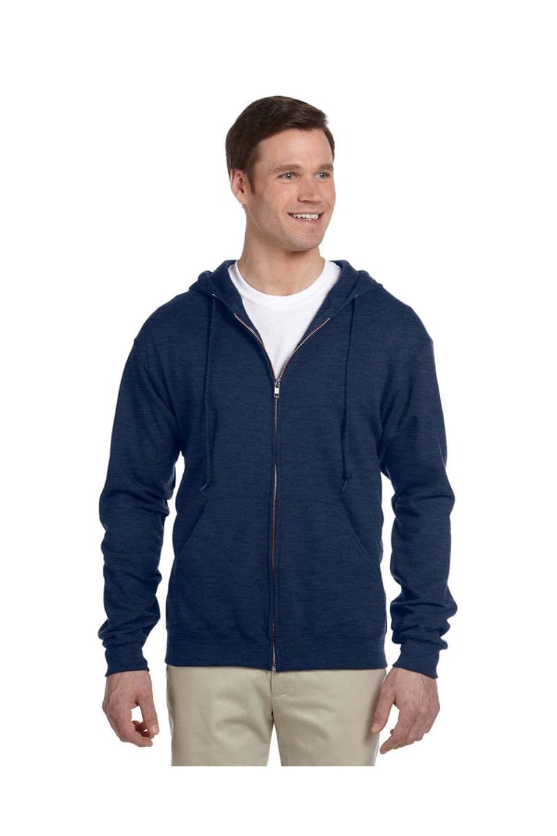 Jerzees Sweatshirts/Fleece S / Vintage Hth Navy Jerzees 993: Adult 8 oz. NuBlend(r) Fleece Full-Zip Hood, Basic Colors