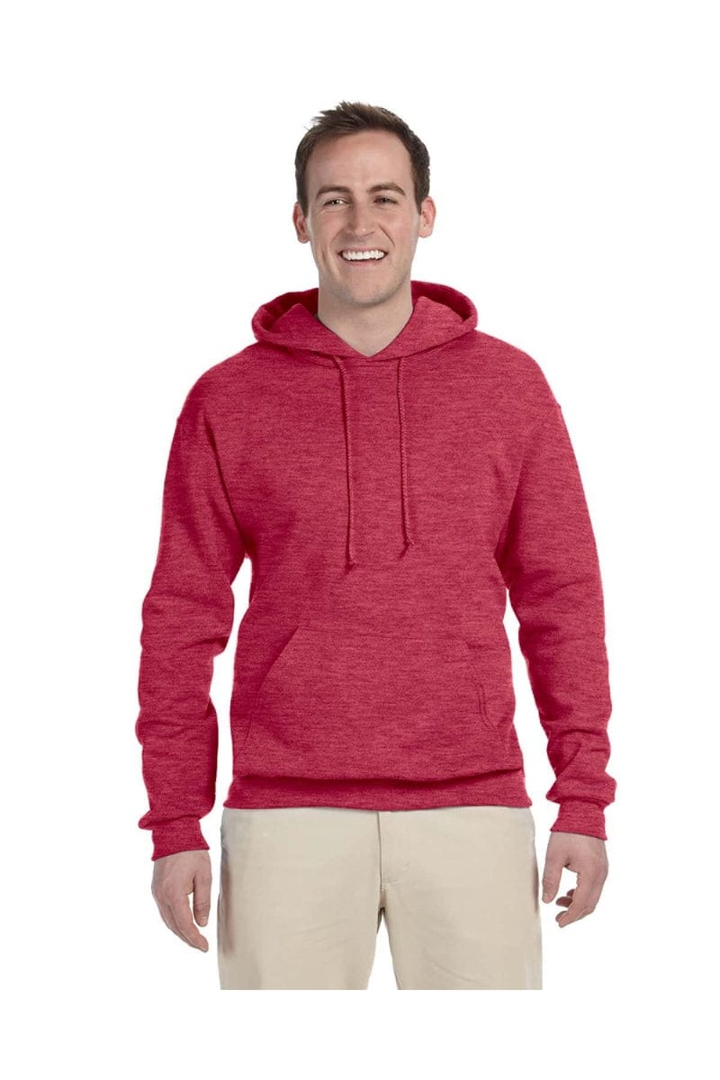 Jerzees Sweatshirts/Fleece 3XL / Vintage Hth Red Jerzees 996: Adult 8 oz. NuBlend(r) Fleece Pullover Hood, Traditional Colors