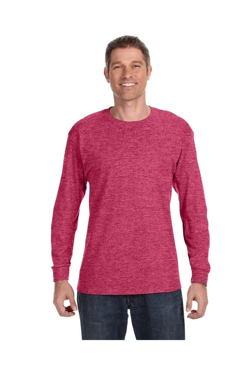 Jerzees T-Shirts 2XL / Vint Hthr Red Jerzees 29L: Adult 5.6 oz. DRI-POWER® ACTIVE Long-Sleeve T-Shirt, Traditional Colors