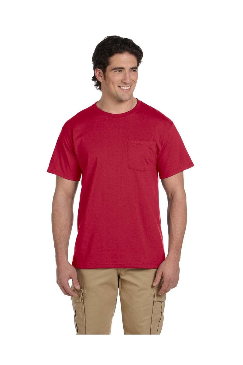 Jerzees T-Shirts 5XL / True Red Jerzees 29P: Adult 5.6 oz. DRI-POWER® ACTIVE Pocket T-Shirt, Basic Colors