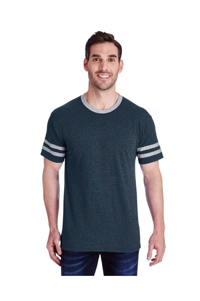 Jerzees T-Shirts Jerzees 602MR: Adult 4.5 oz. TRI-BLEND Varsity Ringer T-Shirt