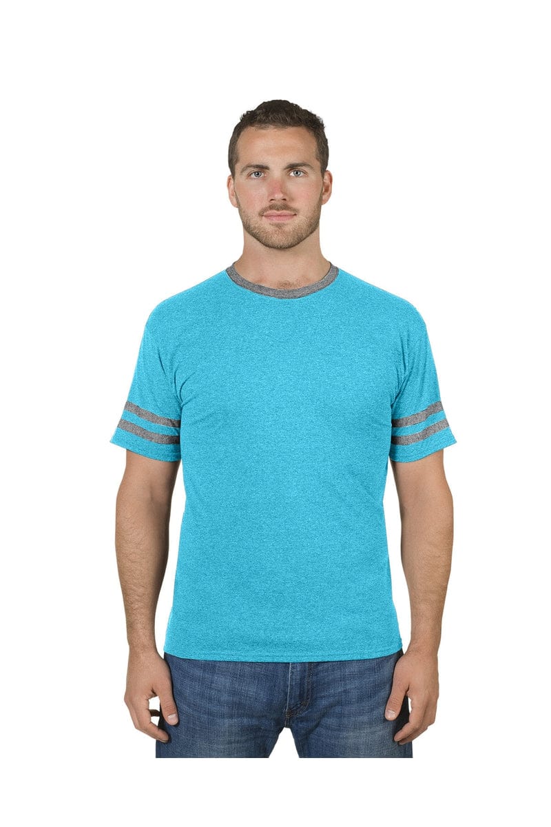 Jerzees T-Shirts S / Carib Bl Hth/ Ox Jerzees 602MR: Adult 4.5 oz. TRI-BLEND Varsity Ringer T-Shirt