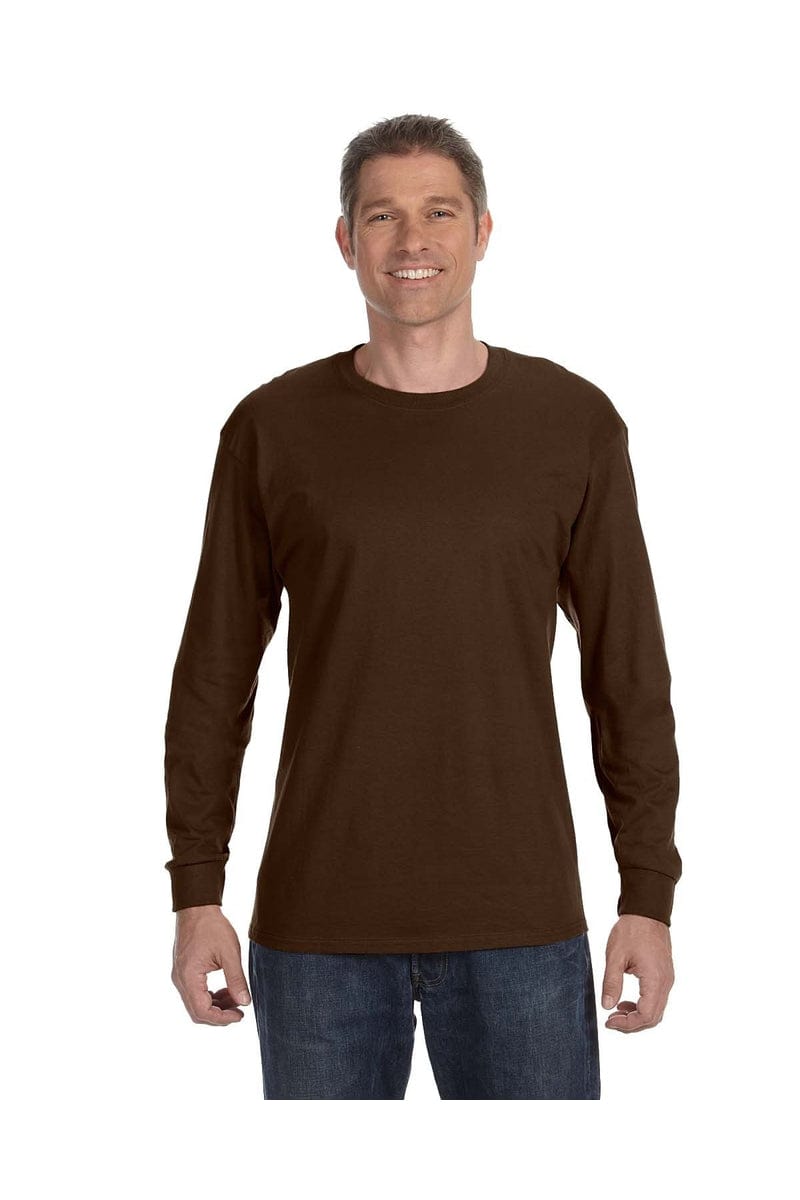 Jerzees T-Shirts S / Chocolate Jerzees 29L: Adult 5.6 oz. DRI-POWER® ACTIVE Long-Sleeve T-Shirt