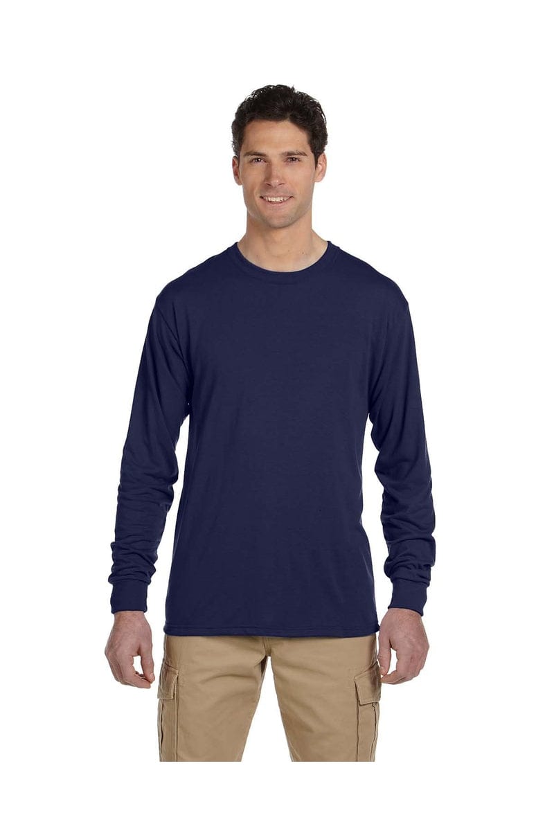 Jerzees T-Shirts S / J Navy Jerzees 21ML: Adult 5.3 oz. DRI-POWER® SPORT Long-Sleeve T-Shirt