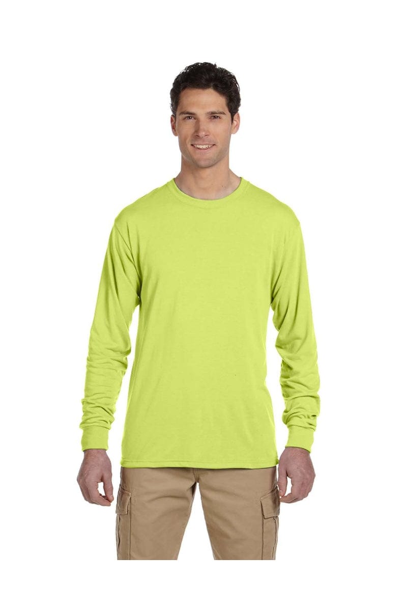 Jerzees T-Shirts S / Safety Green Jerzees 21ML: Adult 5.3 oz. DRI-POWER® SPORT Long-Sleeve T-Shirt