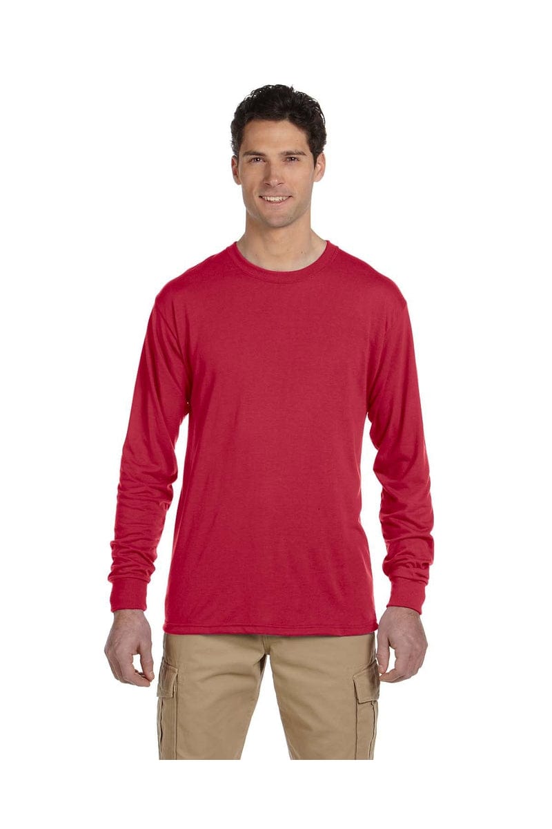 Jerzees T-Shirts S / True Red Jerzees 21ML: Adult 5.3 oz. DRI-POWER® SPORT Long-Sleeve T-Shirt