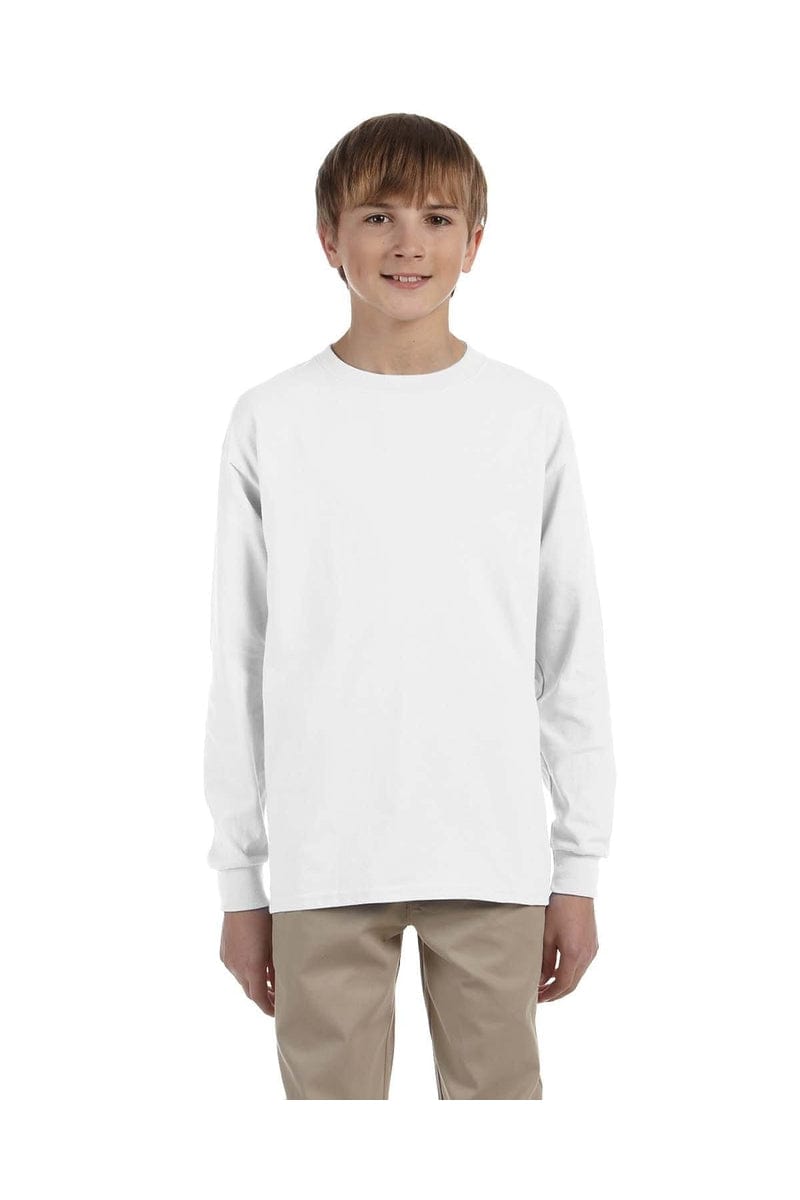 Jerzees T-Shirts S / White JERZEES 29BL: Youth DRI-POWER® ACTIVE Long-Sleeve T-Shirt