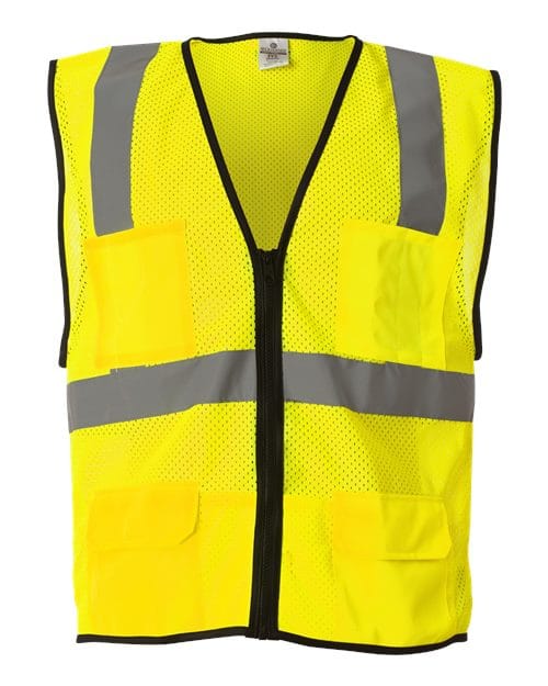 Kishigo 1967 S/M / Lime 1191-1192-Unisex Economy Mesh 6-Pocket Vest