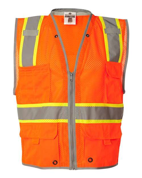 Kishigo 1510-1511-Unisex Premium Brilliant Series Heavy-Duty Class 2 Vest in Orange