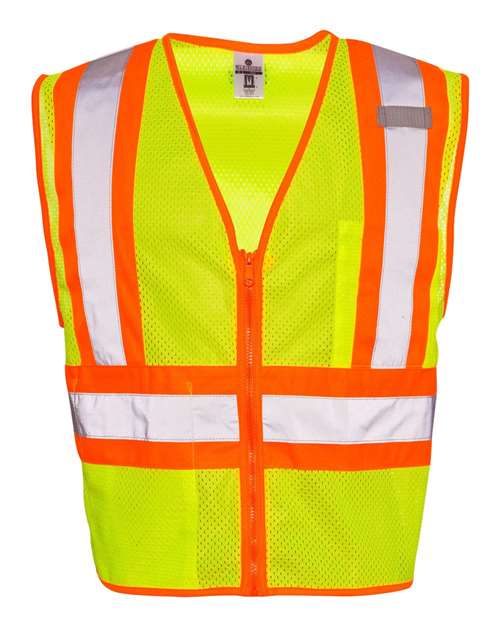 Kishigo 1055-1056-Unisex Ultra-Cool Contrasting Mesh Vest in Lime