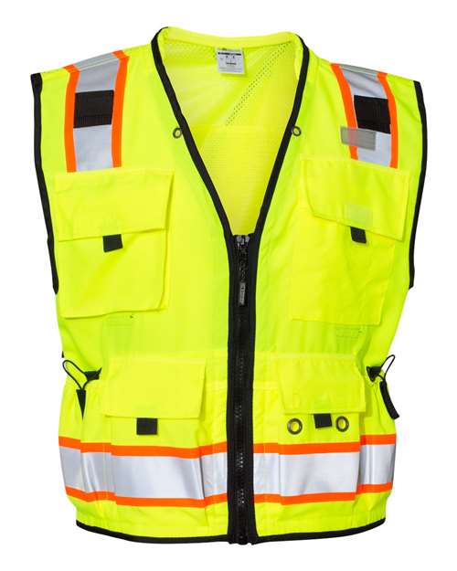Kishigo 4736 S / Lime S5000-5001-Unisex Professional Surveyors Vest