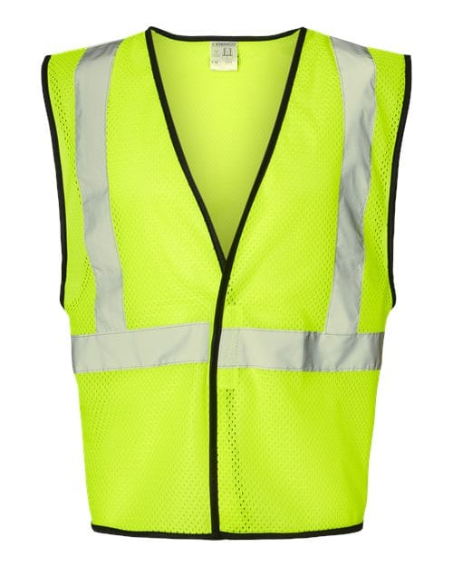 Kishigo 1571-1572-Unisex Hook-and-Loop Mesh Vest in Lime