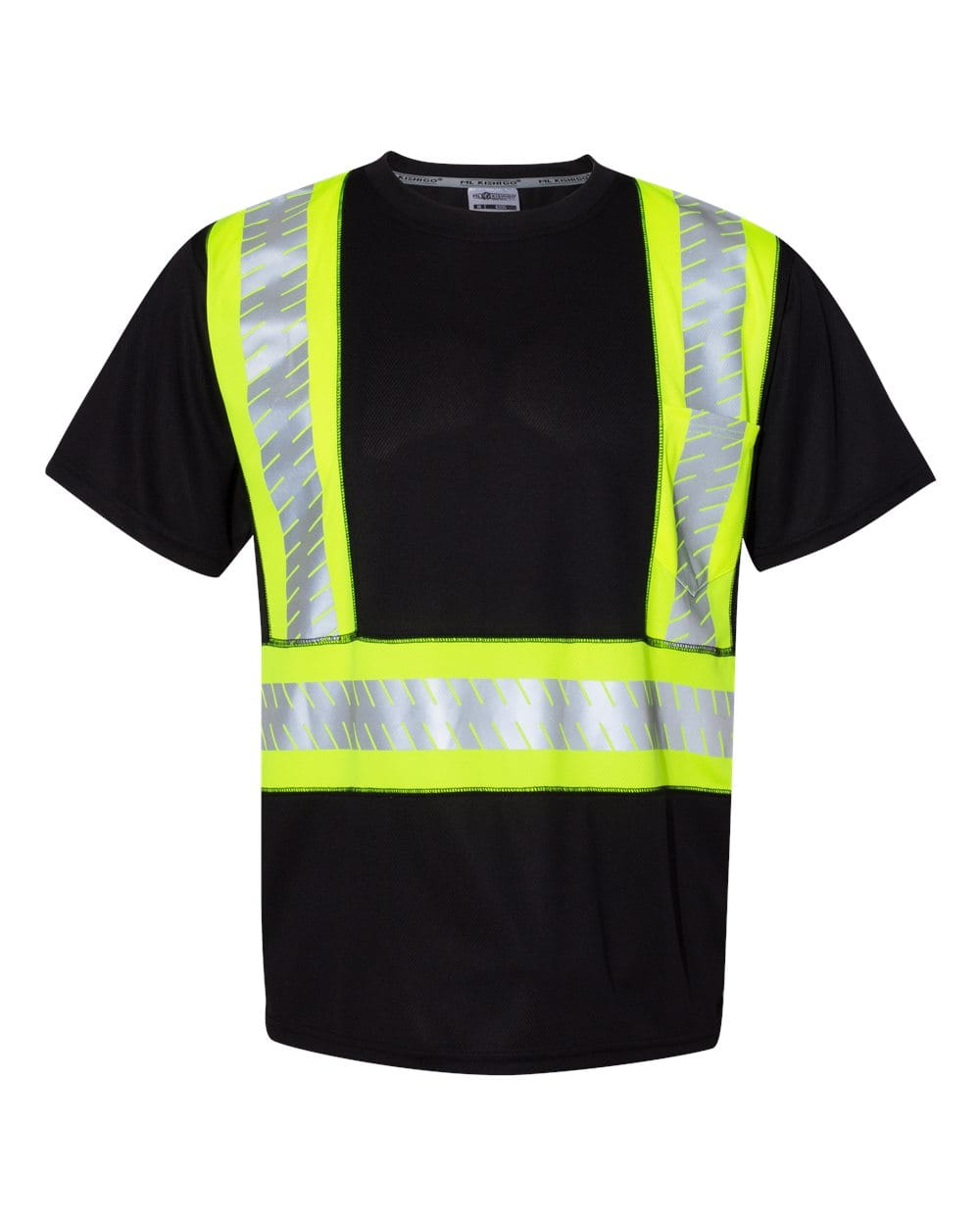 Kishigo T-Shirts - Premium Kishigo B200-204 Unisex EV Series® Enhanced Visibility Contrast Pocket T-Shirt