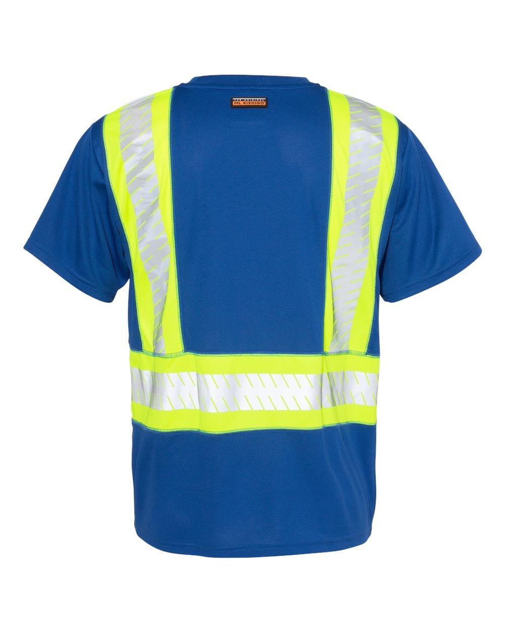Kishigo T-Shirts - Premium M / Royal Blue/ Lime - B202 Kishigo B200-204 Unisex EV Series® Enhanced Visibility Contrast Pocket T-Shirt