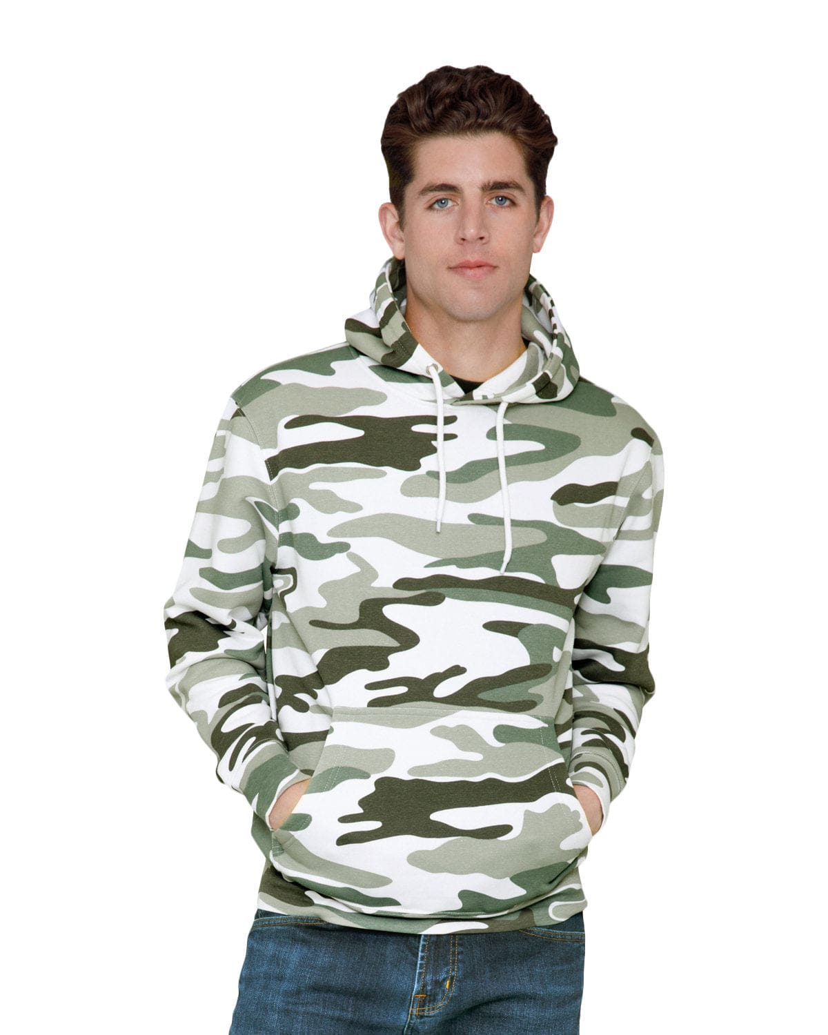 Lane Seven Sweatshirts/Fleece XS / Sage Camo Lane Seven LS14001: Unisex Premium Pullover Hooded Sweatshirt