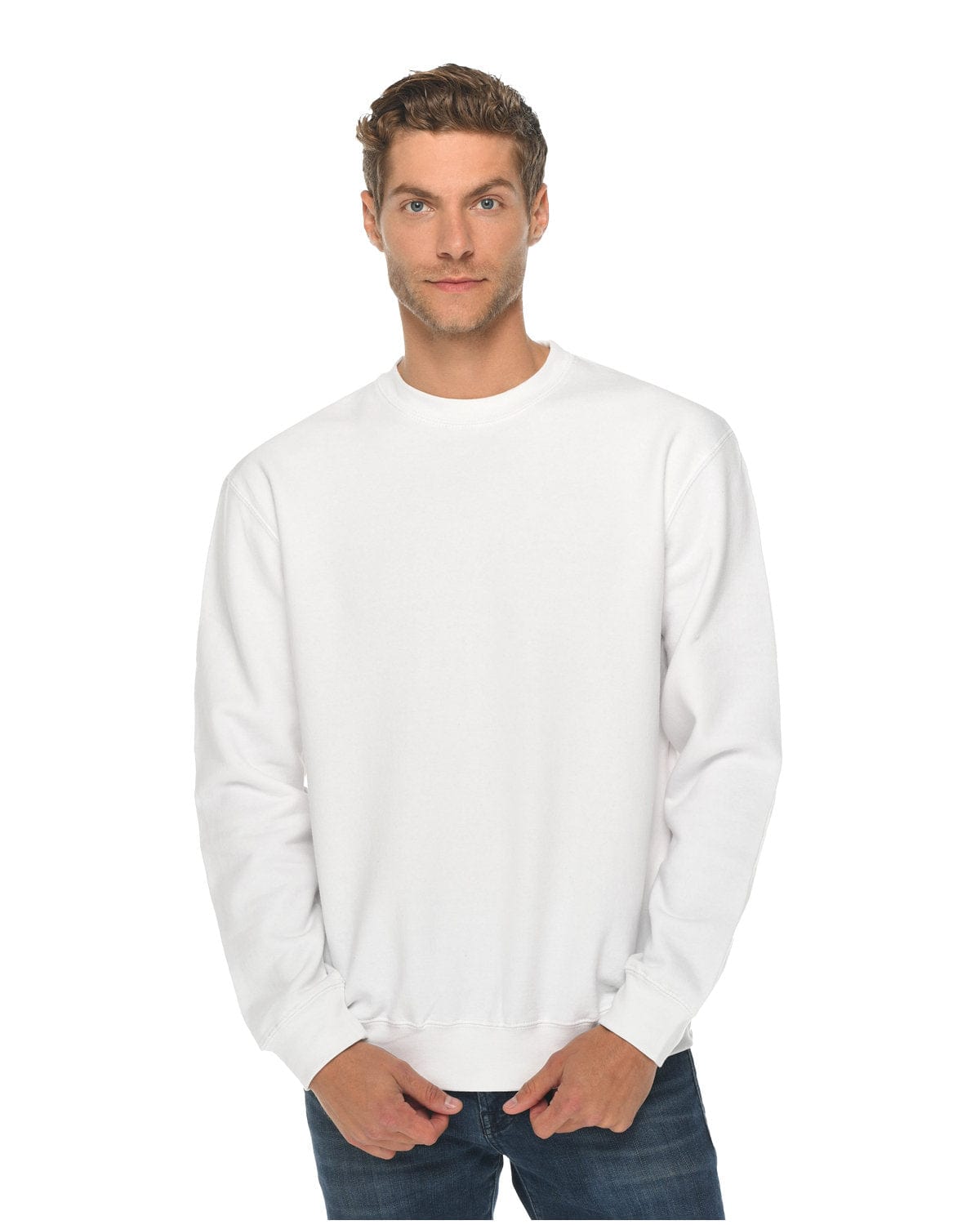 Lane Seven Sweatshirts/Fleece XS / White Lane Seven LS14004: Unisex Premium Crewneck Sweatshirt