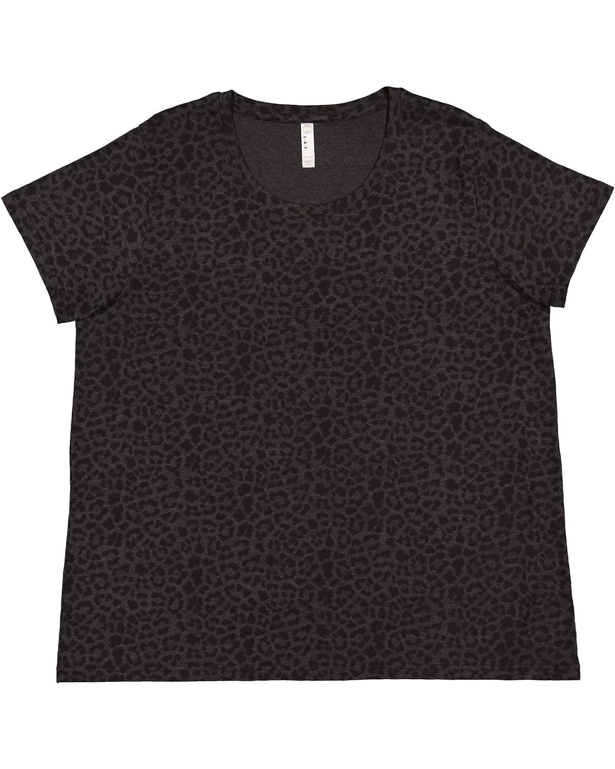 LAT T-Shirts 14-16 / Black Leopard LAT 3816: Ladies' Curvy Fine Jersey T-Shirt