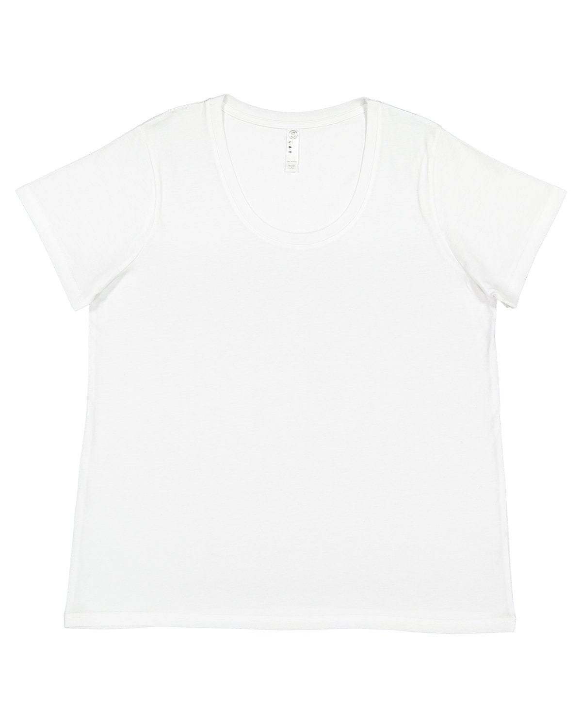 LAT T-Shirts 14-16 / Blended White LAT 3816 Ladies' Curvy Fine Jersey T-Shirt