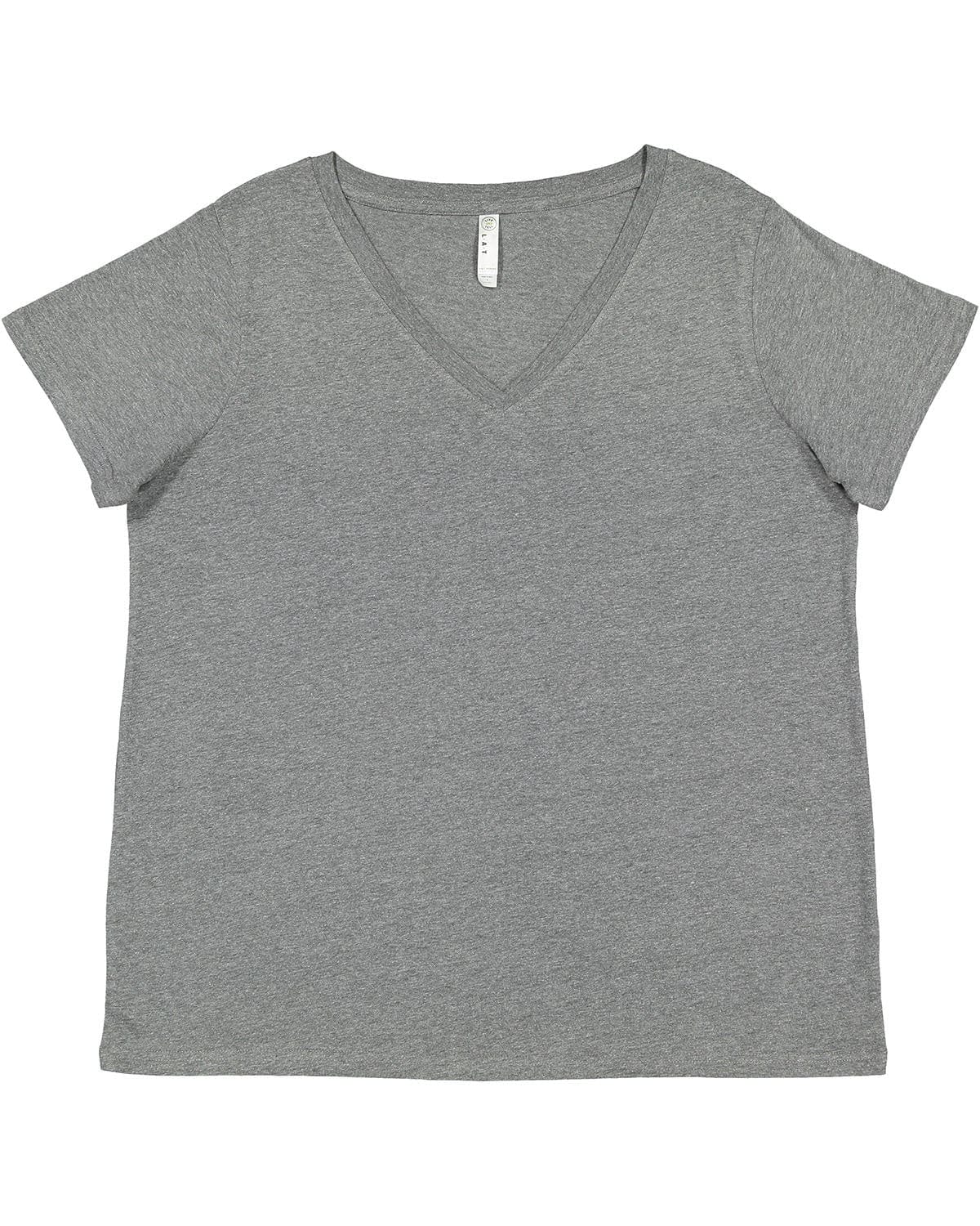 LAT T-Shirts 14-16 / Granite Heather LAT 3817: Ladies' Curvy V-Neck Fine Jersey T-Shirt