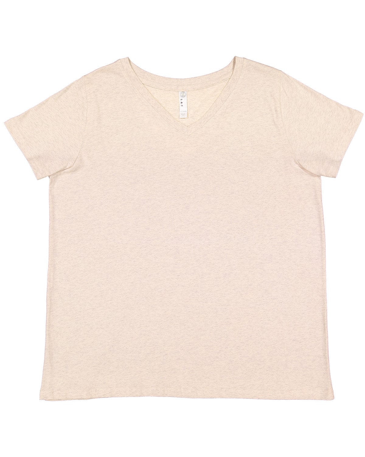 LAT T-Shirts 14-16 / Natural Heather LAT 3817 Ladies' Curvy V-Neck Fine Jersey T-Shirt