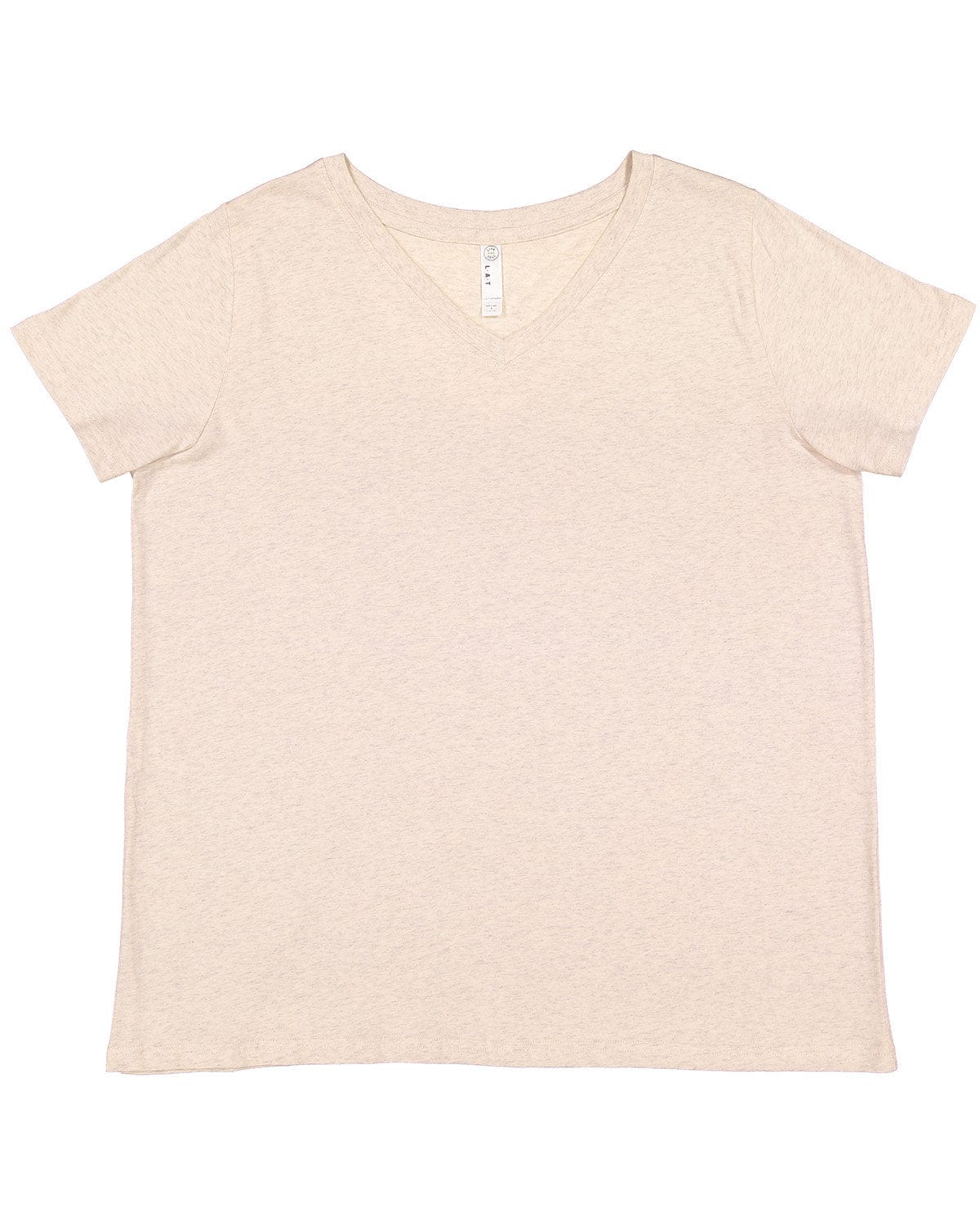 LAT T-Shirts 14-16 / Natural Heather LAT 3817: Ladies' Curvy V-Neck Fine Jersey T-Shirt