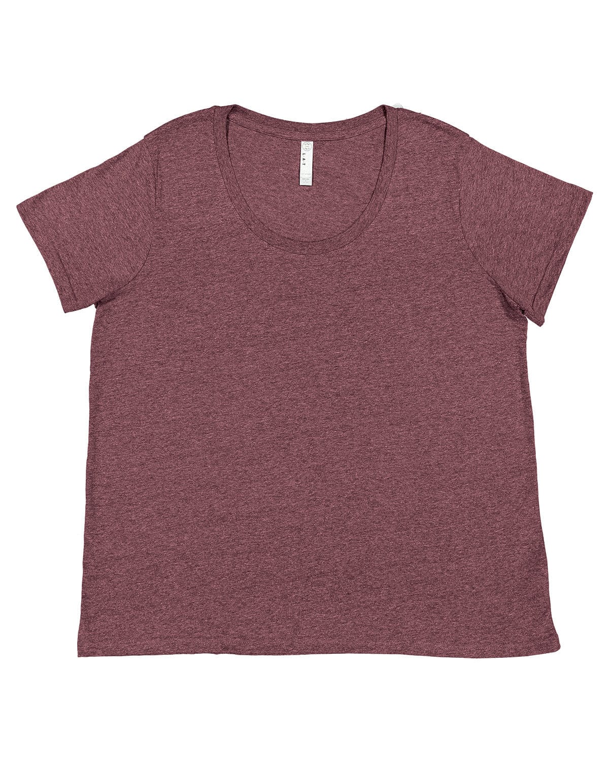 LAT T-Shirts 14-16 / Sangria Blackout LAT 3816 Ladies' Curvy Fine Jersey T-Shirt