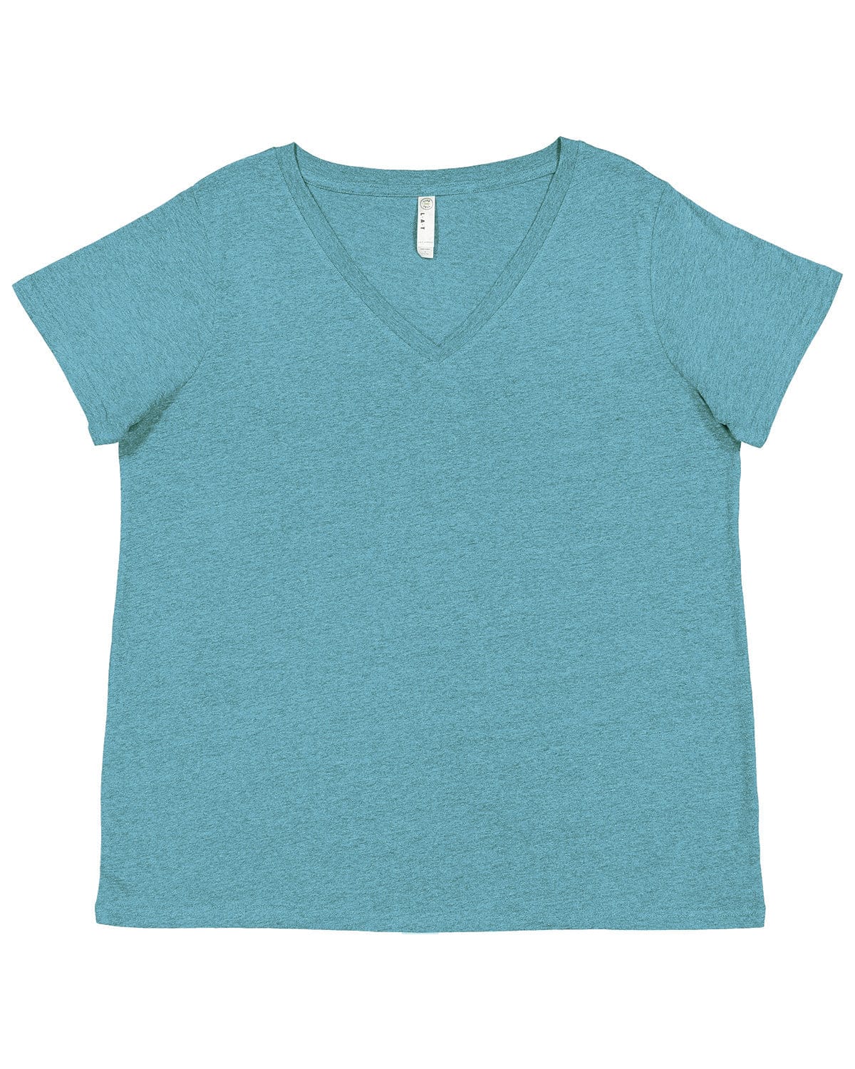 LAT T-Shirts 14-16 / Surf Blackout LAT 3817 Ladies' Curvy V-Neck Fine Jersey T-Shirt
