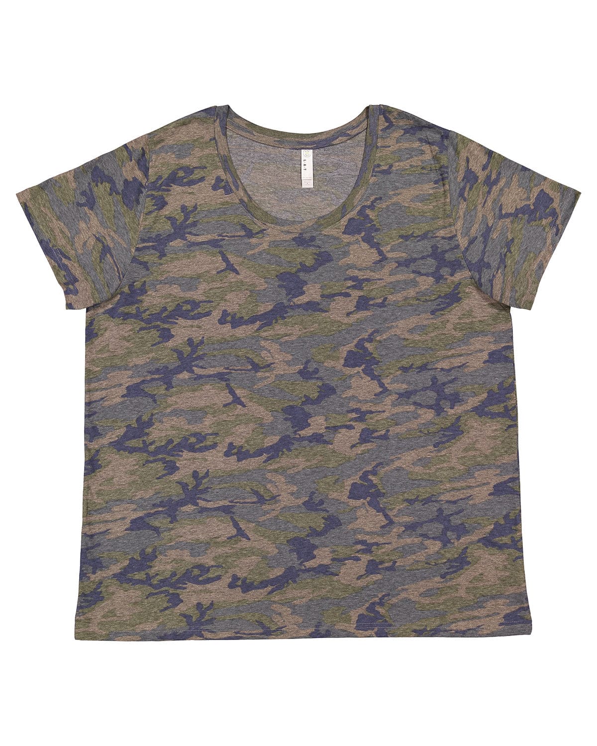 LAT T-Shirts 14-16 / Vintage Camo LAT 3816 Ladies' Curvy Fine Jersey T-Shirt
