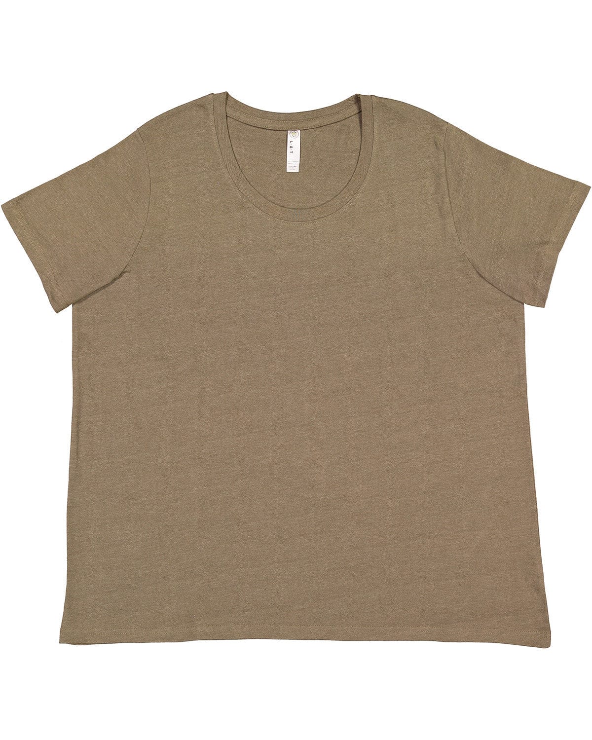 LAT T-Shirts 14-16 / Vnt Military Grn LAT 3816 Ladies' Curvy Fine Jersey T-Shirt