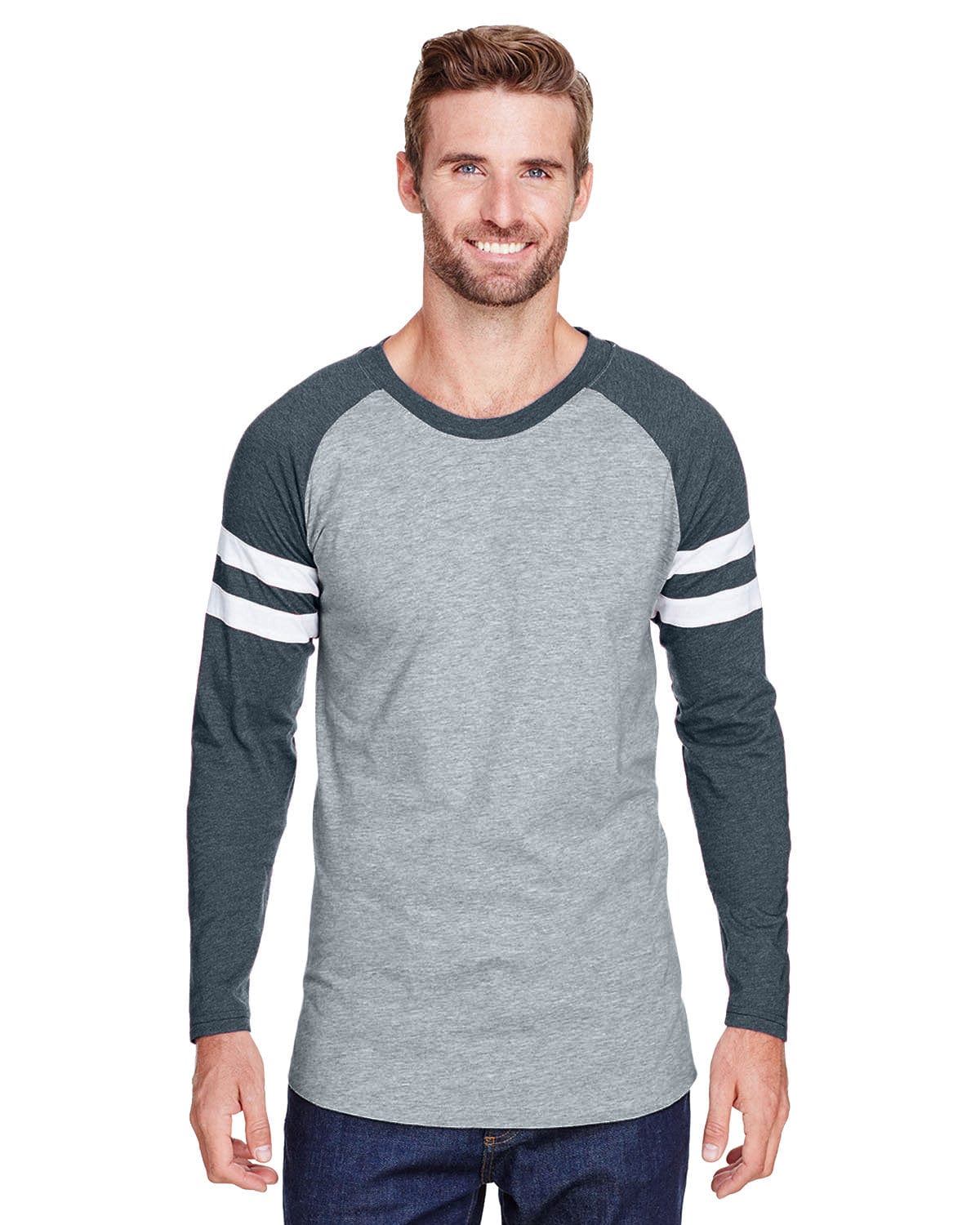 LAT T-Shirts LAT 6934: Men's Gameday Mash-Up Long Sleeve Fine Jersey T-Shirt