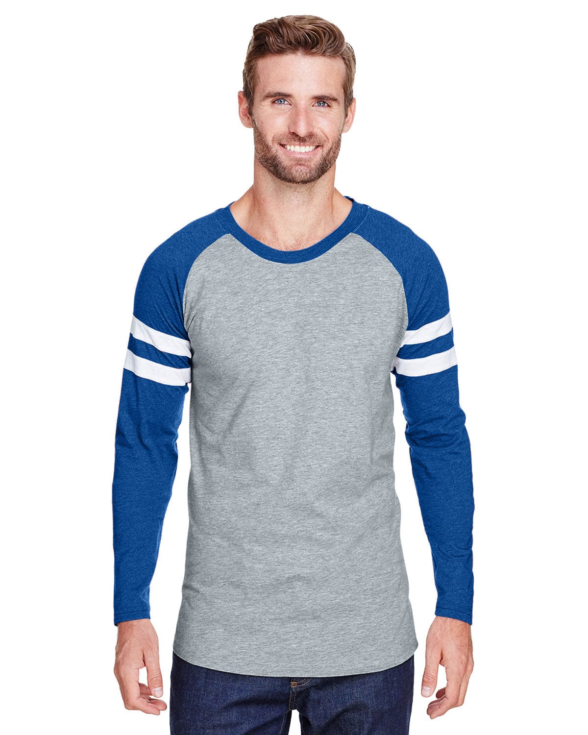 LAT T-Shirts LAT 6934: Men's Gameday Mash-Up Long Sleeve Fine Jersey T-Shirt
