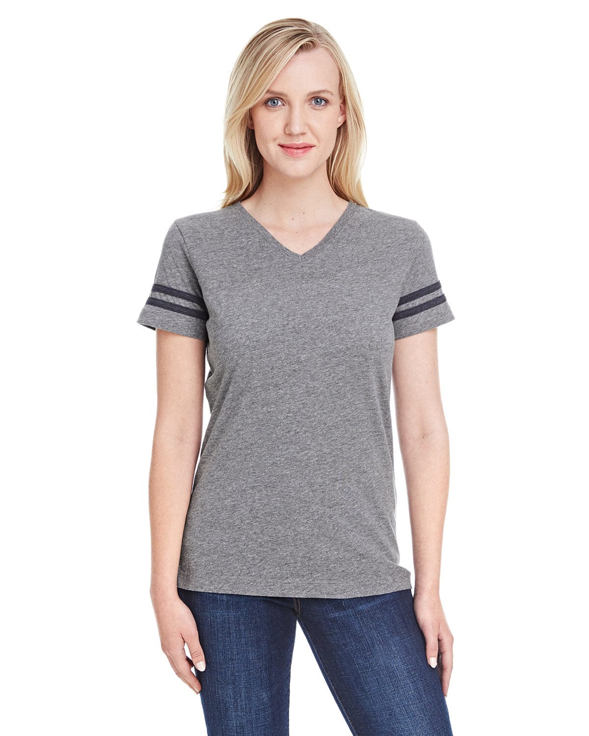 LAT T-Shirts S / Gran Hth/ Vn Smk LAT 3537 Ladies' Football Fine Jersey T-Shirt