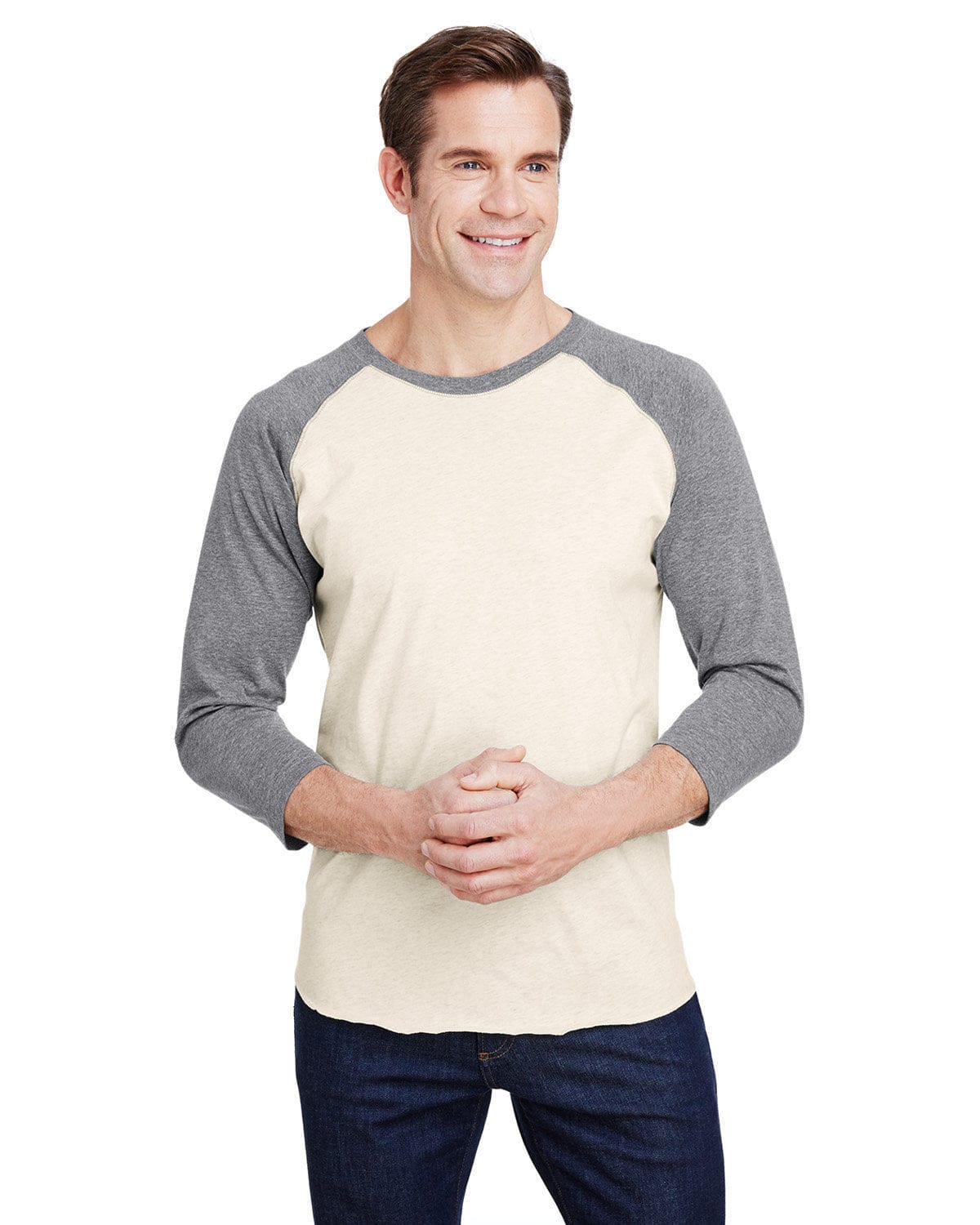 LAT T-Shirts S / Nat Hth/ Gran Ht LAT 6930 Men's Baseball Fine Jersey T-Shirt