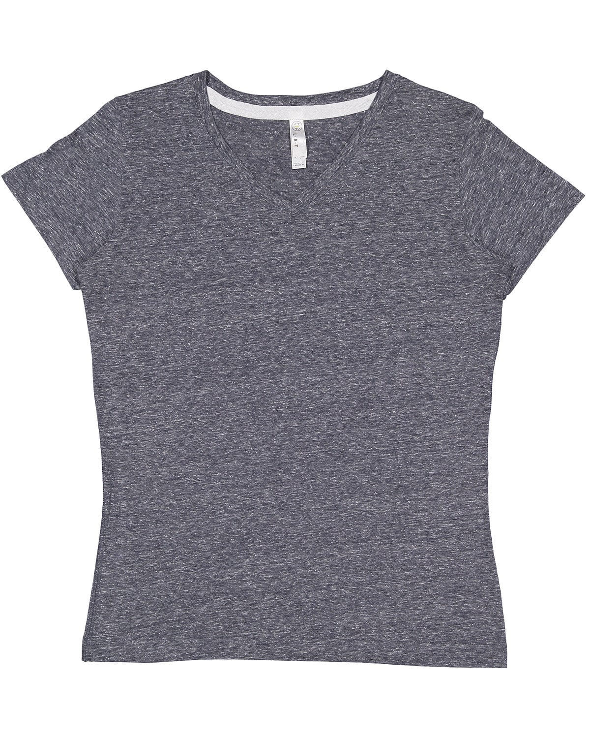 LAT T-Shirts S / Navy Melange LAT 3591: Ladies' V-Neck Harborside Melange Jersey T-Shirt