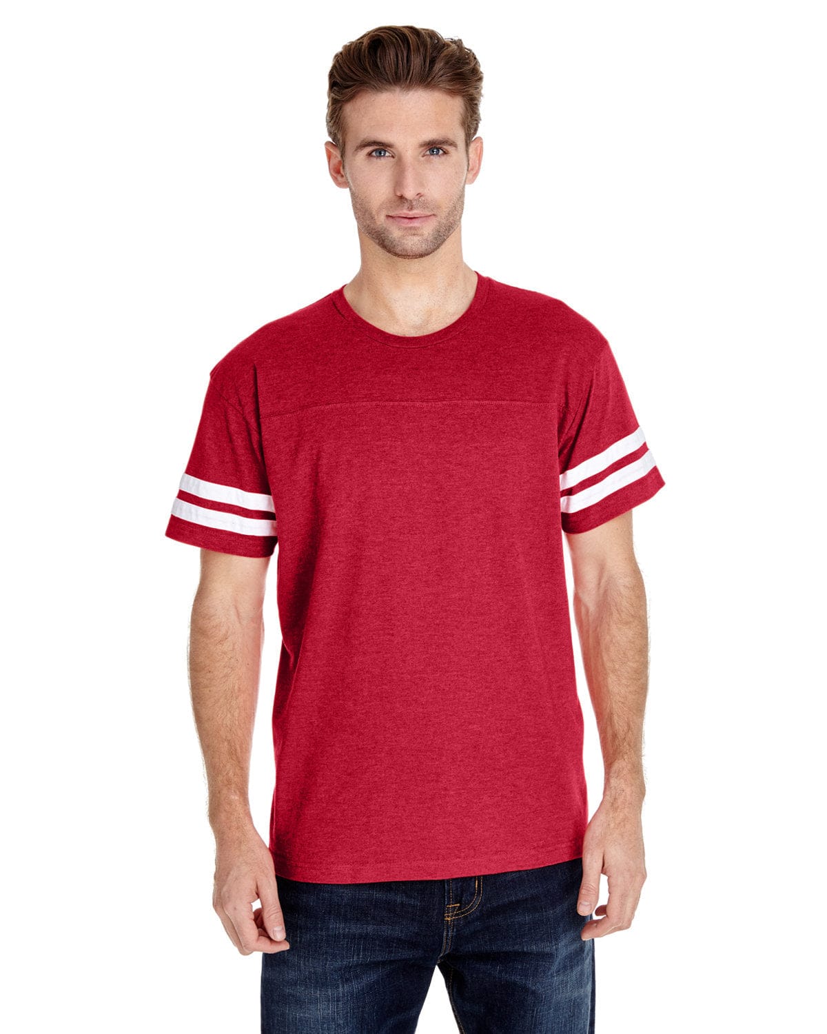 LAT T-Shirts S / Vn Red/ Bld Wht LAT 6937 Men's Football Fine Jersey T-Shirt